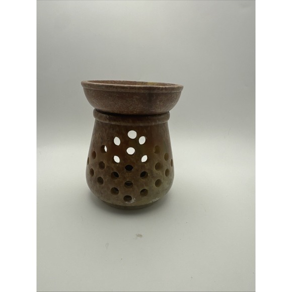 Carved Soapstone Tea Light Candle Wax Tart Melter - Picture 3 of 12